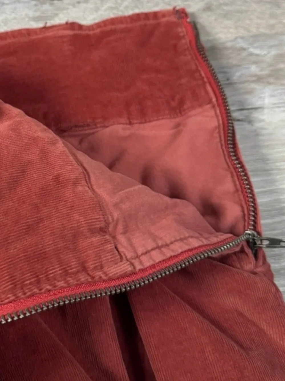 Free People Corduroy Mini Skirt in Brick  Red
